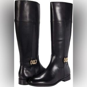 Lauren Ralph Lauren Berdie women’s leather tall Boots size 5 New with tags